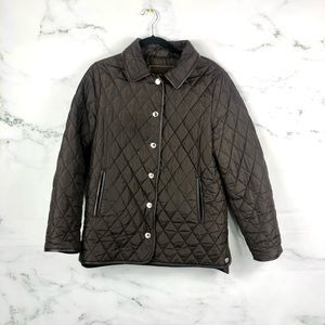 COACH Cocoa Brown Quilted Jacket